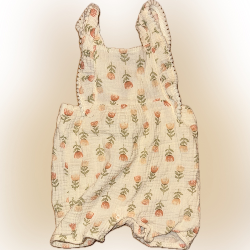 Floral Cream Kids Romper